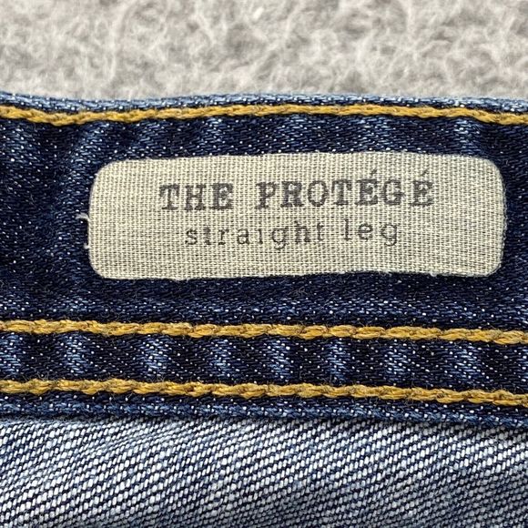 AG Adriano Goldschmied Men's Straight Jeans - Dark Blue - Picture 10 of 16